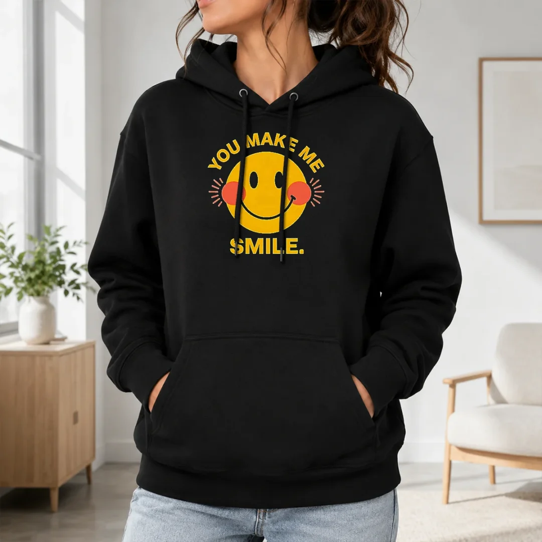 Hot You Make Me Smile Smiley Face Positive Vibes Hoodie Hot You Make Me Smile Smiley Face Positive Vibes Hoodie