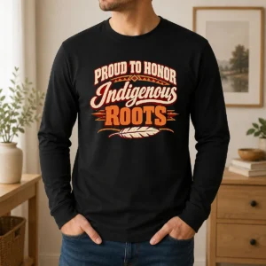 Funny Hot Bold Indigenous Peoples Day Pride Statement Long Sleeve Shirt