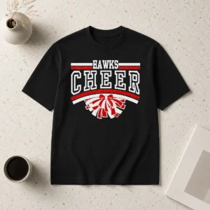 Pretty Hot Hutchinson Hawks Cheer Maroon Glitter
