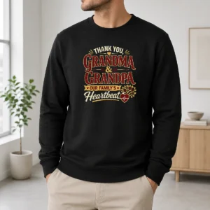 Happy Hot Grandparents Day Thank You Typography For Family Gifts Sweater