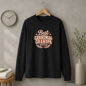 Top Grandparents Day Best Ever Vintage Vector Long Sleeve Shirt