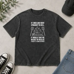 Nice Taking Me Weeks To Realize I Wasn'T At Work Anymore Geek Washed T-Shirt