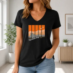 Happy Funny Visit National Park Star Wars Sci Fi Travel V-Neck Shirt