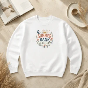 Hot Boho Celestial Summer Bank Holiday Moon Sun Floral Sweater