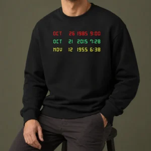 Official Time Machine Three Dates Geek Sweater