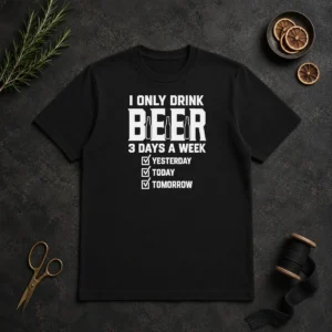 Good Nice Pretty I Only Drink Beer 3 Days A Week Yesterday Today Tomorrow Shirt