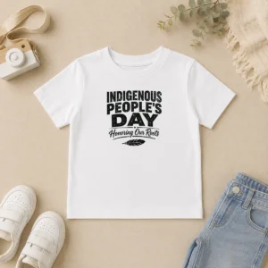 Premium Happy Indigenous Peoples Day Pride Silhouette Kids T-Shirt