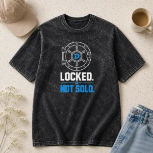 Official Pretty Crypto Vault Hodl Locked Not Sold Dash Washed T-Shirt