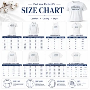 Size chart for Premium Official I Just Hope Both Teams Have Fun Football with measurements in inches and cm to help choose the right fit