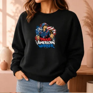 Official Good American Labour Day Proud Worker Graffiti Sweater