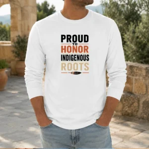Pretty Indigenous Peoples Day Pride Minimalist Long Sleeve Shirt