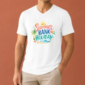Good Hot Watercolor Summer Bank Holiday Beach Palm Starfish V-Neck Shirt