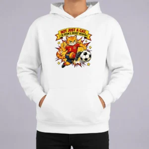 Hot Pretty Spain Soccer Cat Meme Comic Funny Football Humor Hoodie