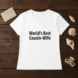 Original World'S Best Cousin Wife Wife V-Neck Shirt