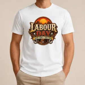 Nice Hot Western Labour Day Work Hard Take Pride Cowboy