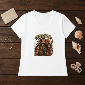 Nice Indigenous Peoples Day Pride Warrior Streetwear V-Neck Shirt