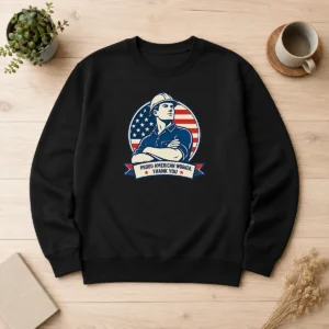 Hot Original Labour Day Minimalist Proud American Worker Sweater