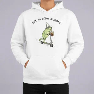 Hot Nice Support Staff Paraprofessional Back To School Frog Iced Coffee Hoodie