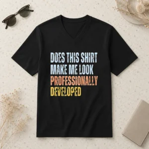 Good Official Does This Shirt Make Me Look Professionally Developed V-Neck Shirt