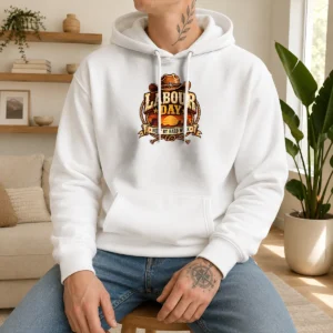 Pretty Labour Day Built By Hard Work Desert Sunset Cowboy Hoodie