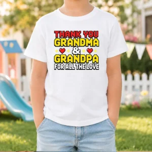 Hot Grandparents Day Appreciation Gift Family Love Kids T-Shirt