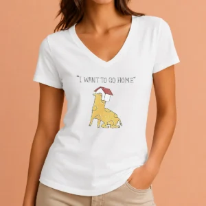Funny Pretty I Want To Go Home V-Neck Shirt