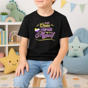 Awesome The Only Choice I Ever Made Was To Be Myself Non Binary Pride Kids T-Shirt