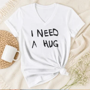 Awesome I Need A Hug Cuddle Comfort Affection Mental Health V-Neck Shirt