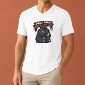 Top Hot Back To School Squad Goals Streetwear V-Neck Shirt