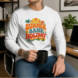 Good Retro 70s Summer Bank Holiday Flower Power Long Sleeve Shirt