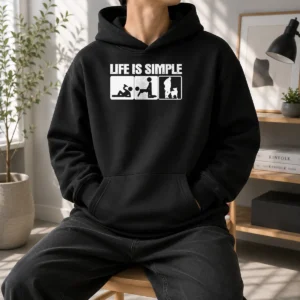 Premium Life Is Simple Drinking Dog Funny Beer Patrol Police K9 Hoodie