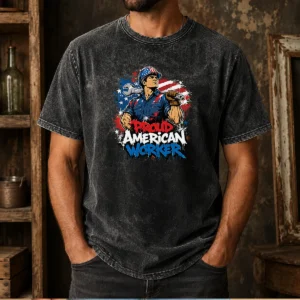 Official Good American Labour Day Proud Worker Graffiti Shirt - Image 8