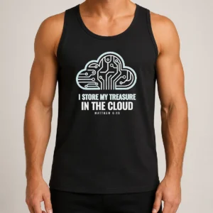 Good Official I Store My Treasure In The Cloud Matthew 6 19 Tank Top