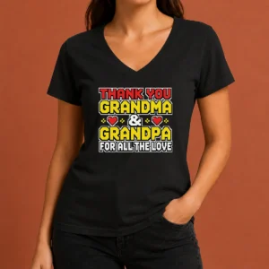 Nice Grandparents Day Appreciation Gift Family Love V-Neck Shirt