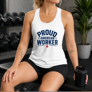 Awesome Labour Day Proud American Worker Minimalist Tank Top
