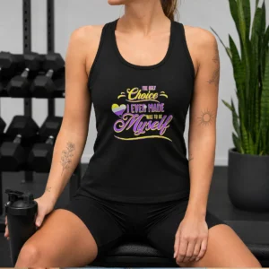 Awesome The Only Choice I Ever Made Was To Be Myself Non Binary Pride Tank Top