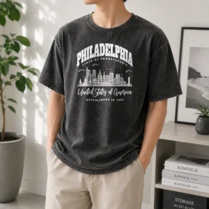 Pretty Awesome Philadelphia State Of Pennsylvania United States Of America Established In 1682 Washed T-Shirt