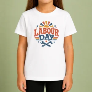 Nice Good Vintage Retro Labour Day Sunburst Tools Kids T-Shirt