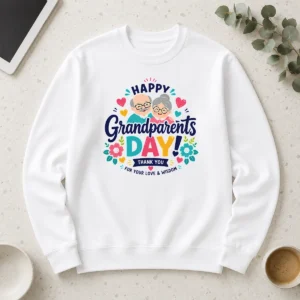 Pretty Happy Grandparents Day Floral Love Wisdom Cute Long Sleeve Shirt
