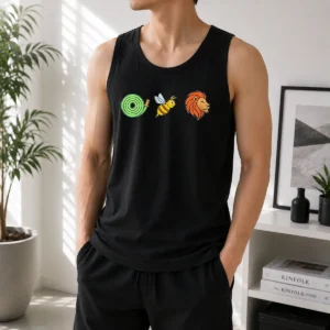 Official Hose Bee Lion Rebus Wordplay Visual Pun Tank Top