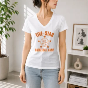 Pretty Five Star Basketball Camp 60th Anniversary V-Neck Shirt