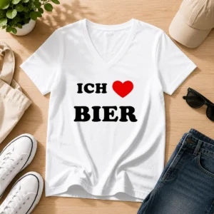 Awesome Vids Ich Love Bier V-Neck Shirt