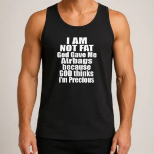 Happy Top Original I Am Not Fat God Gave Me Airbags Because God Thinks I'M Precious Tank Top