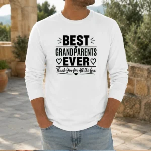 Top Grandparents Day Best Grandparents Ever Minimalist Long Sleeve Shirt