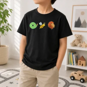 Official Hose Bee Lion Rebus Wordplay Visual Pun Kids T-Shirt