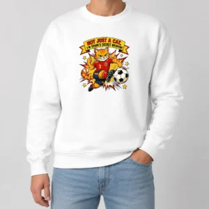 Hot Pretty Spain Soccer Cat Meme Comic Funny Football Humor Sweater