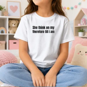 Pretty She Think On My Therefore Till I Am Witty Wordplay Kids T-Shirt