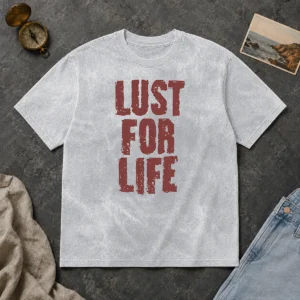 Nice Top Lust For Life Distressed Iggy Pop Music Washed T-Shirt