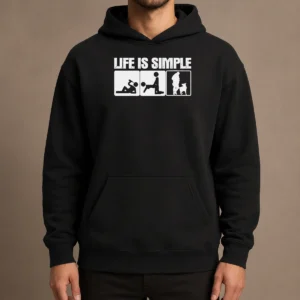 Nice Good Life Is Simple Drinking Dog Funny Beer Patrol Police K9 Hoodie