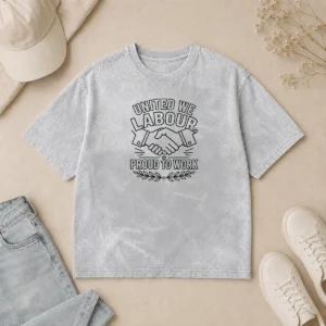 Good Awesome Labour Day Unity Line Art Shirt For Proud Workers Washed T-Shirt